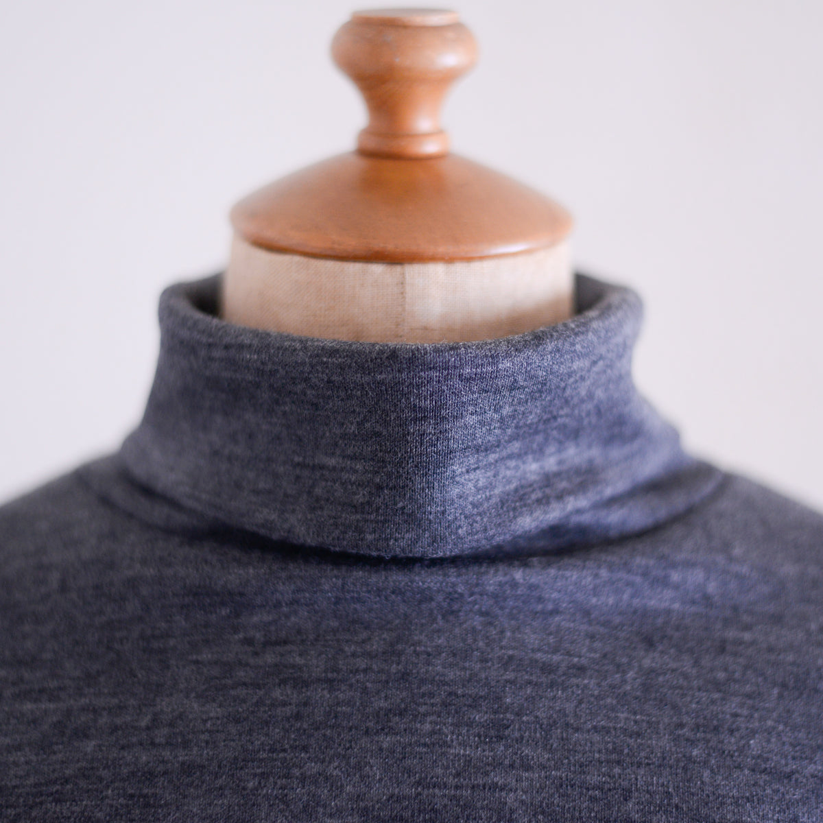ウールタートルネックプルオーバー Gray Melange