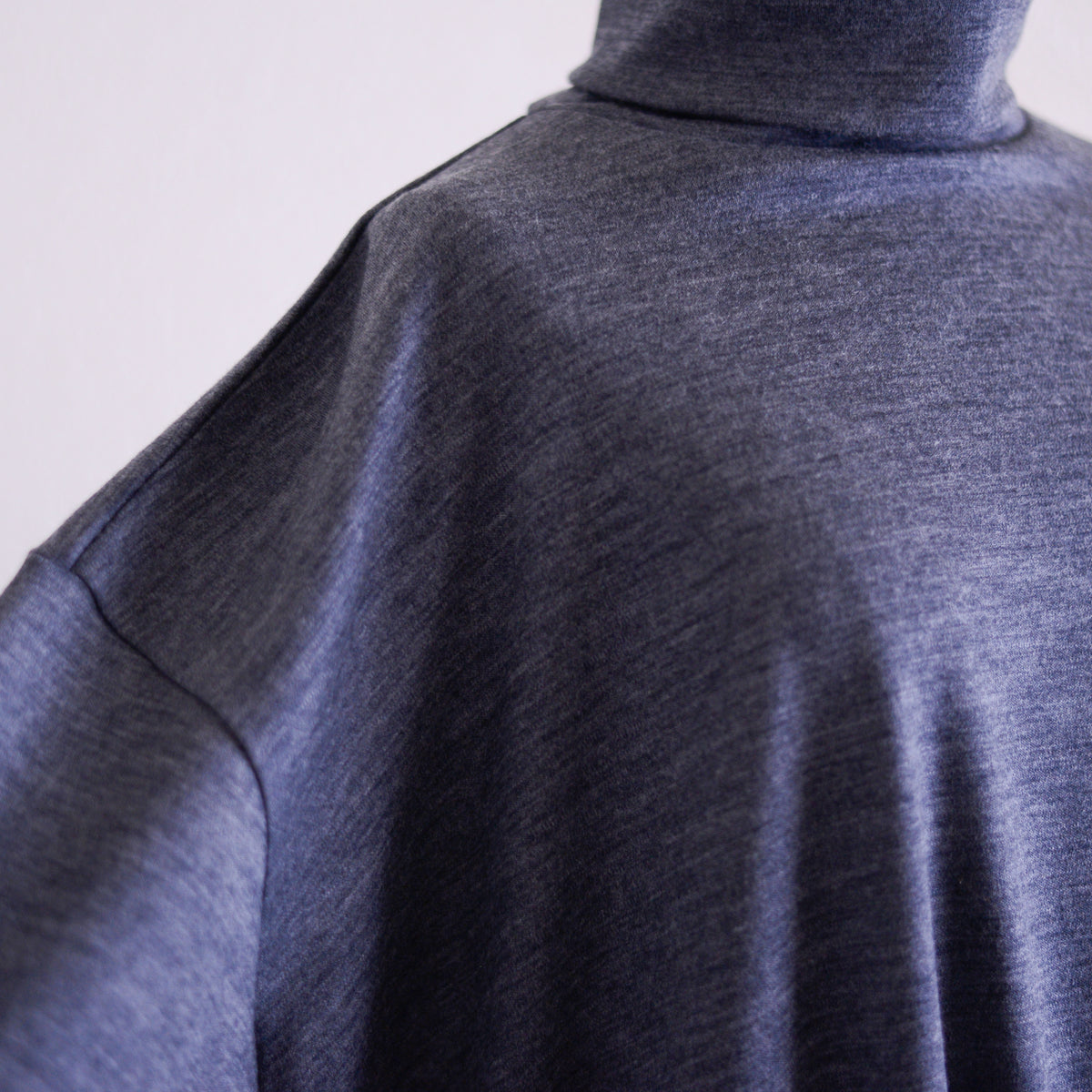 ウールタートルネックプルオーバー Gray Melange