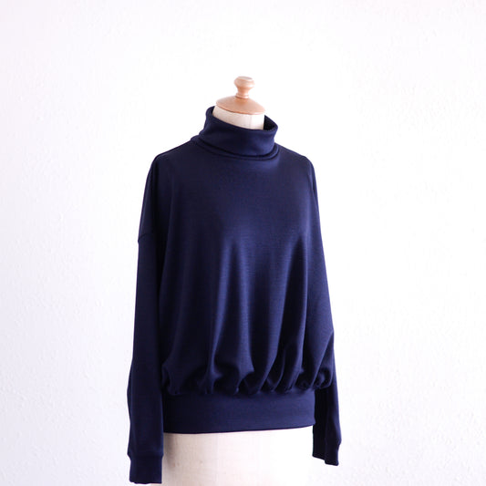 ウールタートルネックプルオーバー Black