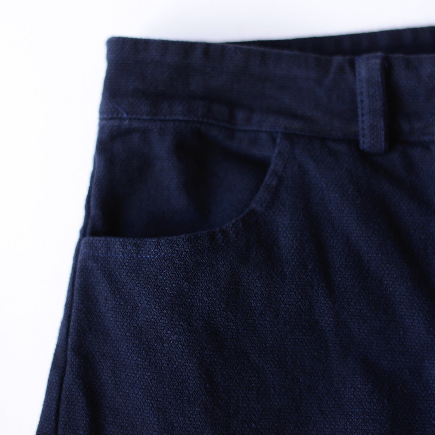 コットンワイドテーパードパンツ Black