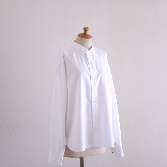 コットンワイドスプレッドカラーシャツ Off White