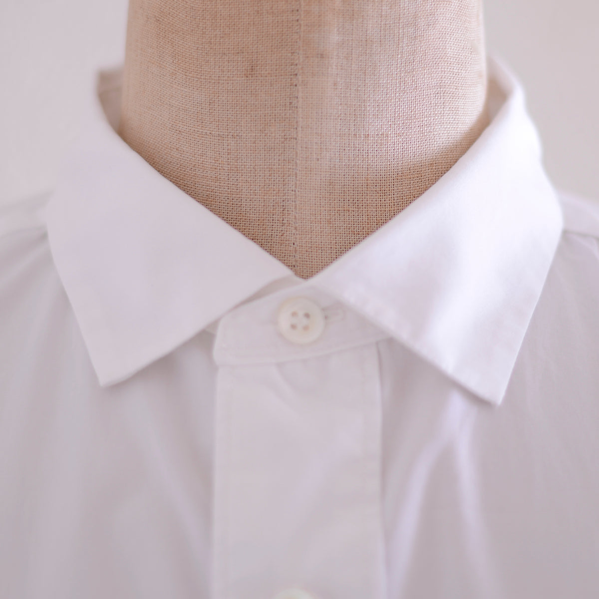 コットンワイドスプレッドカラーシャツ Off White