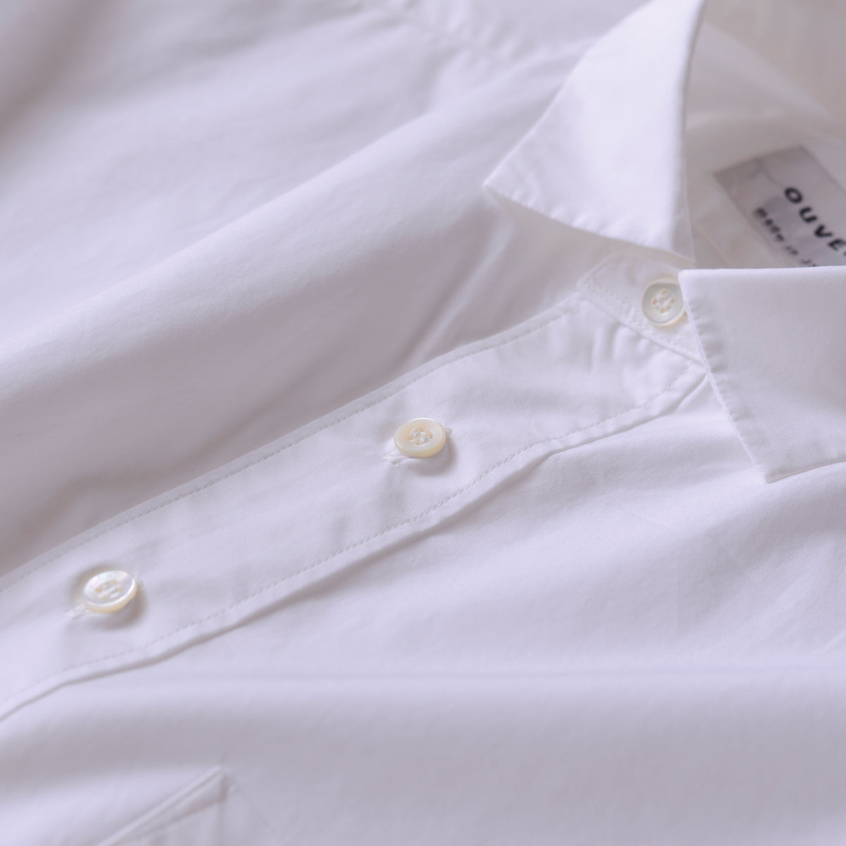 コットンワイドスプレッドカラーシャツ Off White