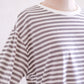 コットンウールボーダーT 生成×Gray