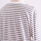 コットンウールボーダーT 生成×Gray