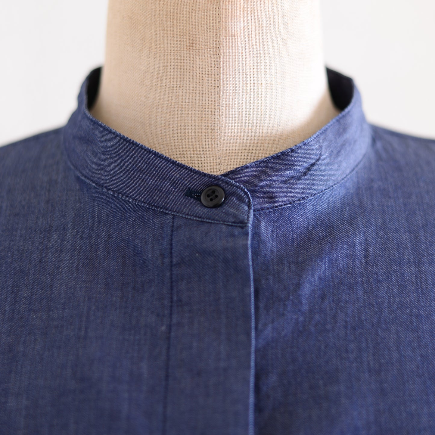 コットンパフスリーブブラウス Indigo