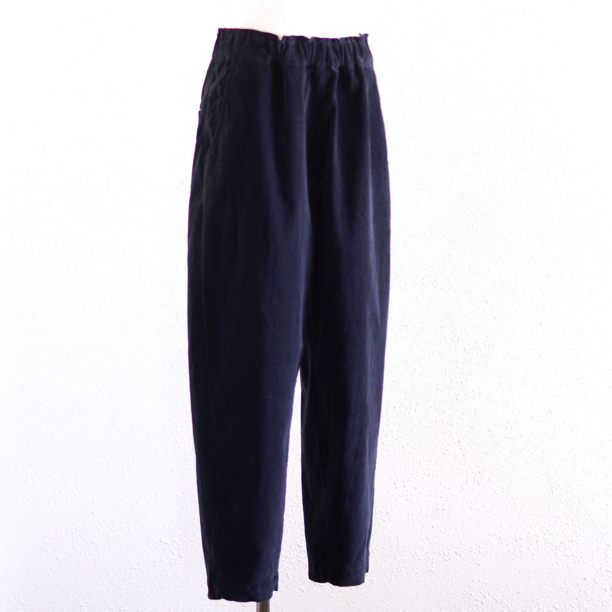 Brushed Cotton Curved Pants Black