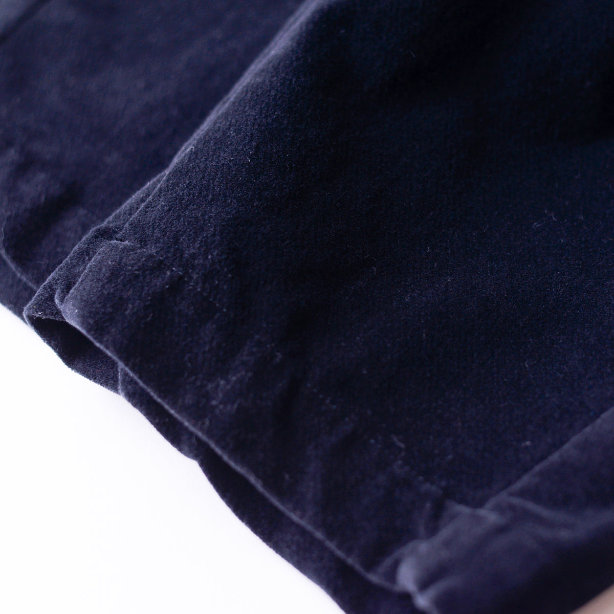 Brushed Cotton Curved Pants Black