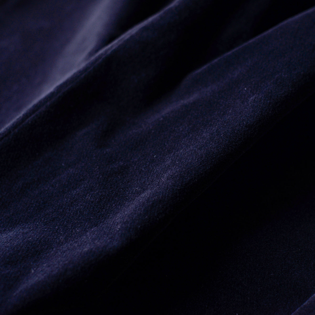 Brushed Cotton Curved Pants Black
