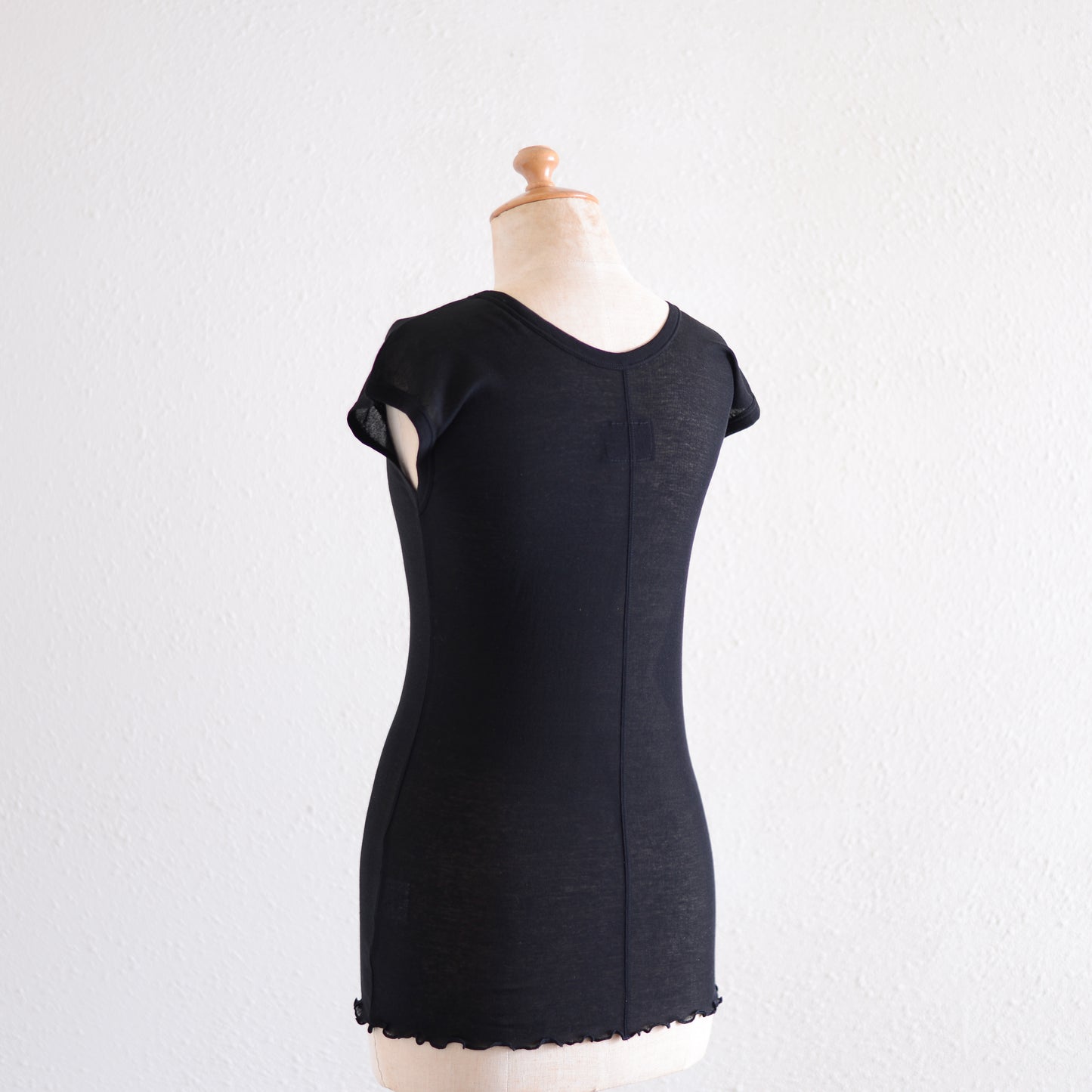 ストレッチコットンフレンチプルオーバー Black