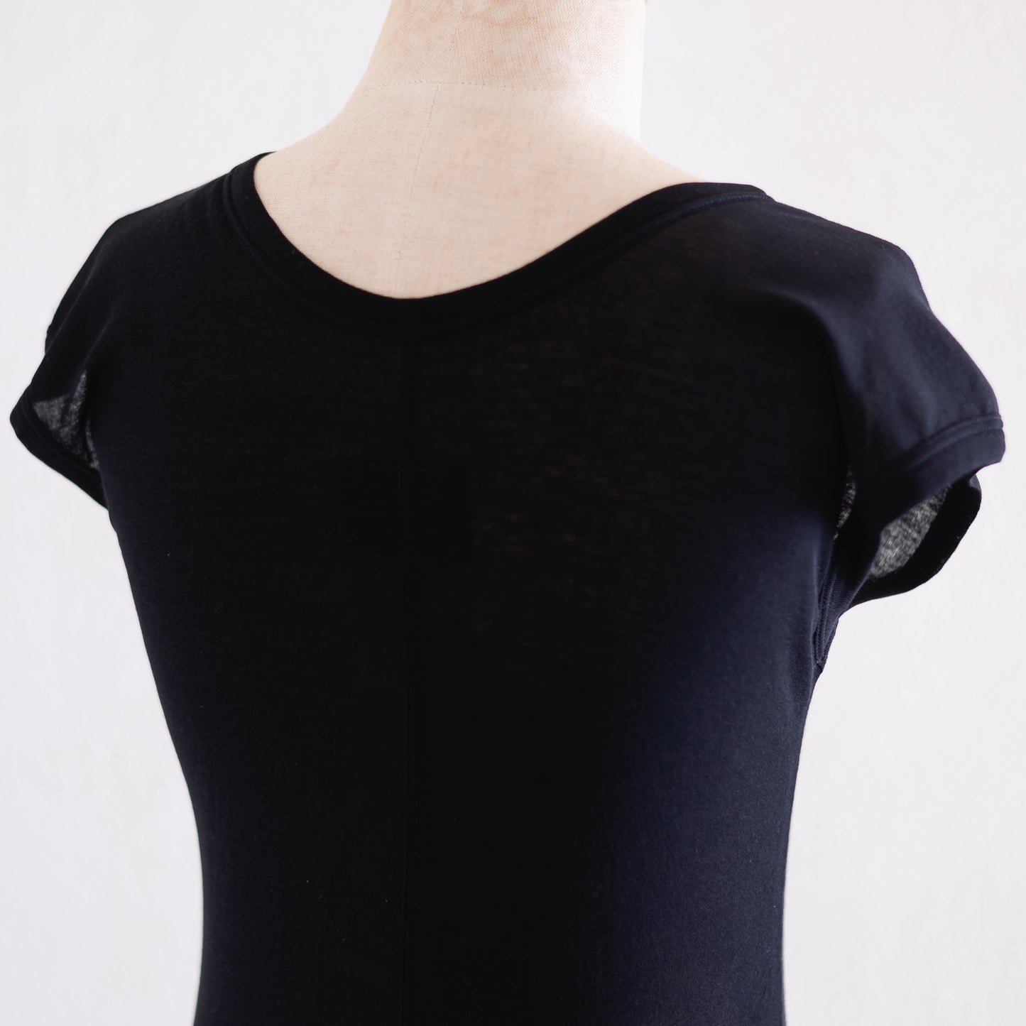 ストレッチコットンフレンチプルオーバー Black