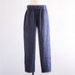 Linen cotton denim wide pants Indigo