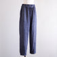 Linen cotton denim wide pants Indigo