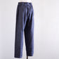 Linen cotton denim wide pants Indigo