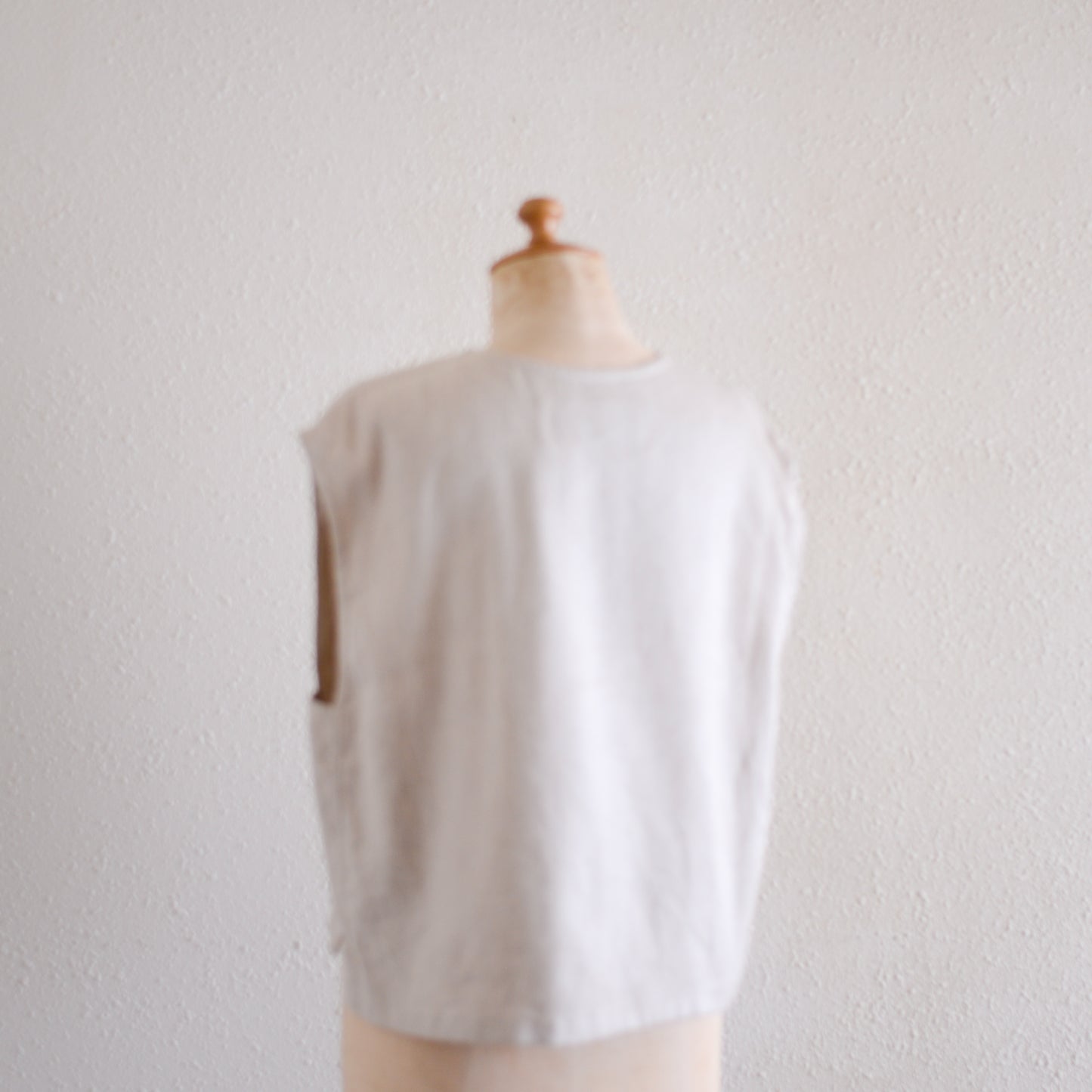 リネンコットンデニムベスト Natural