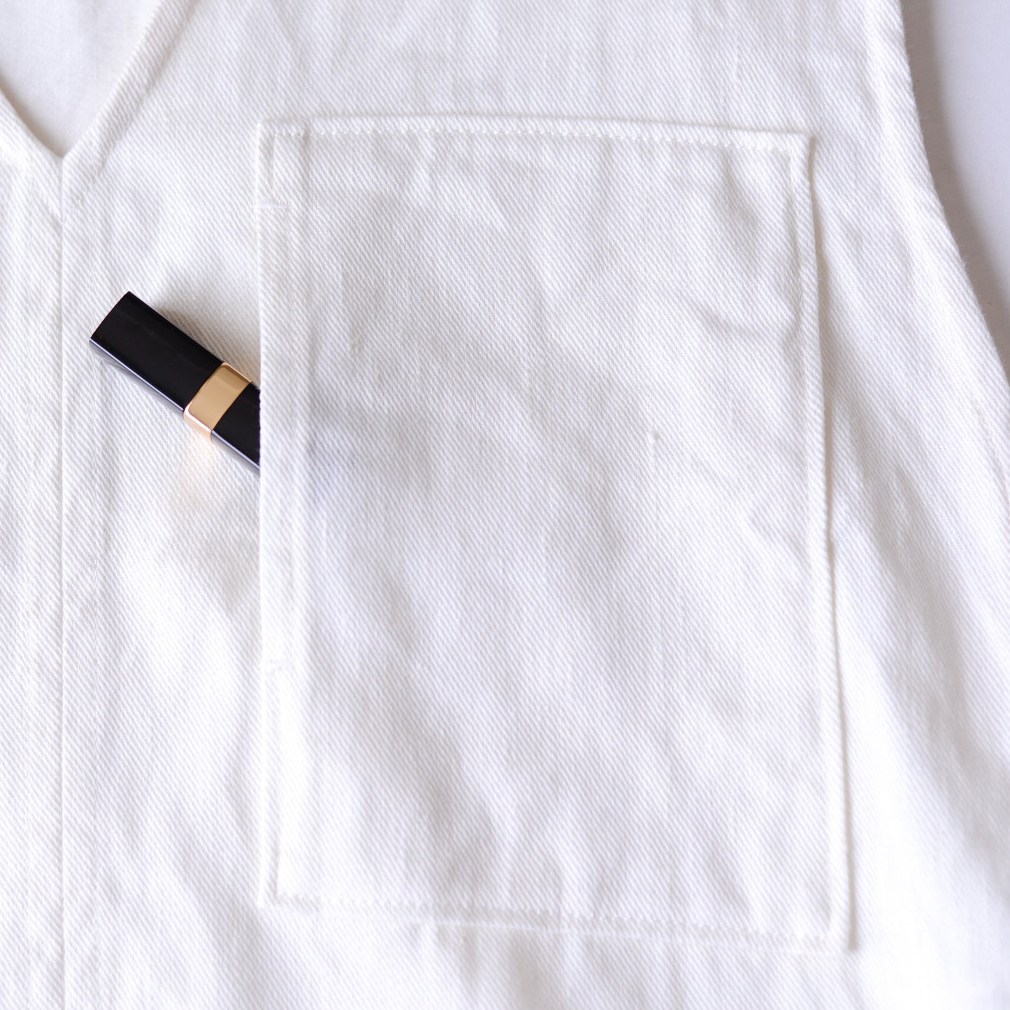 リネンコットンデニムベスト Off White