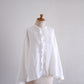 リネンラミータックフリルブラウス Off White