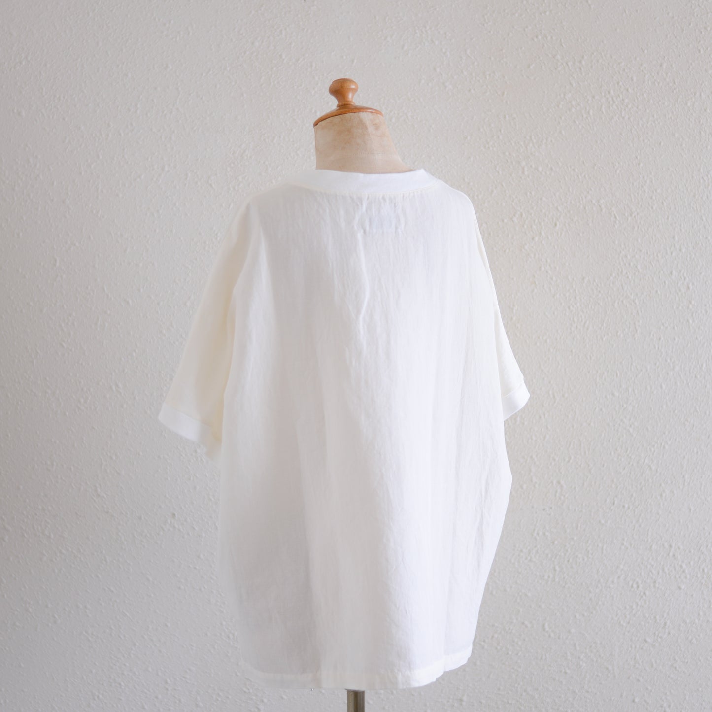 コットンリネン布帛Tシャツ Off White