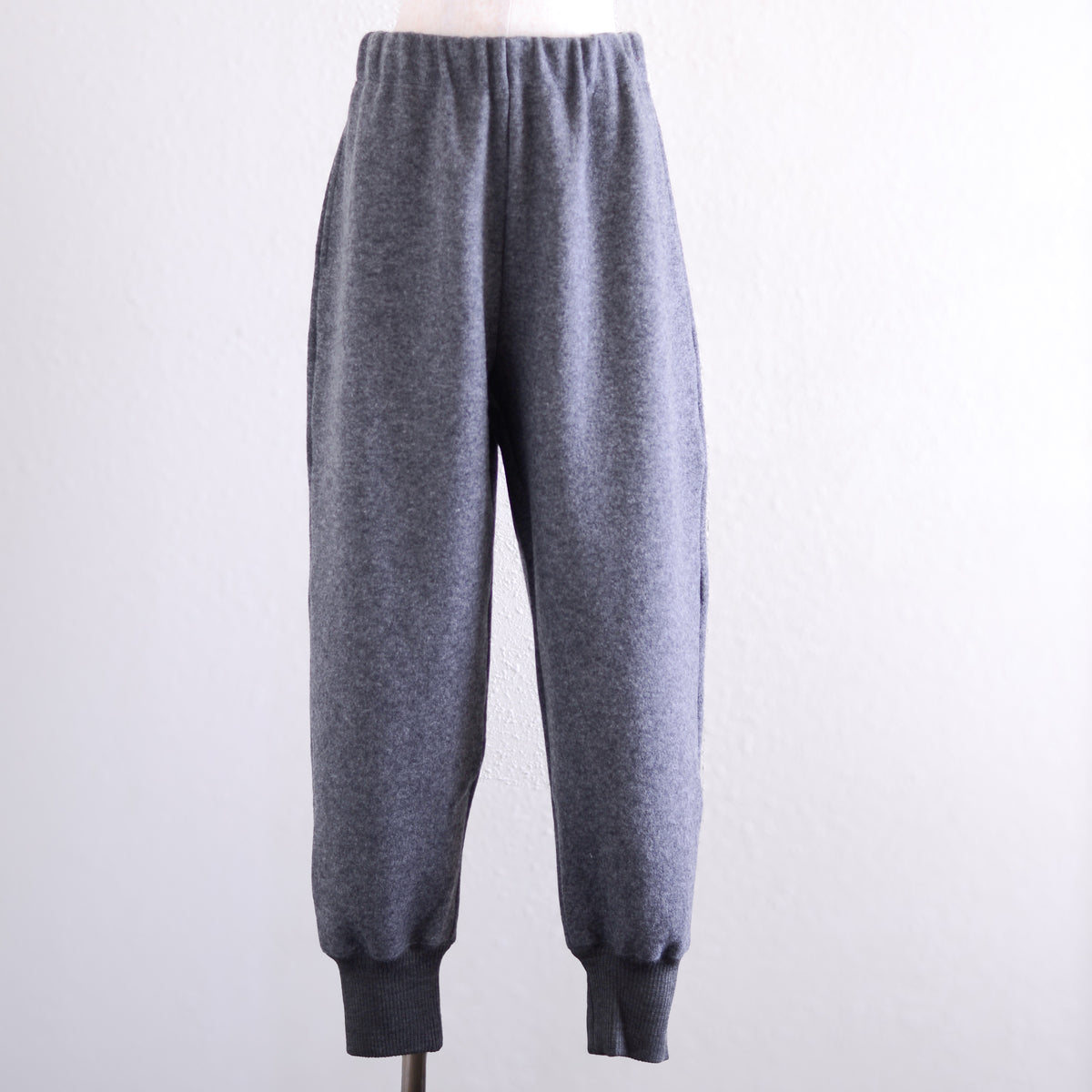 ウールナイロンリブヘムパンツ Gray Melange