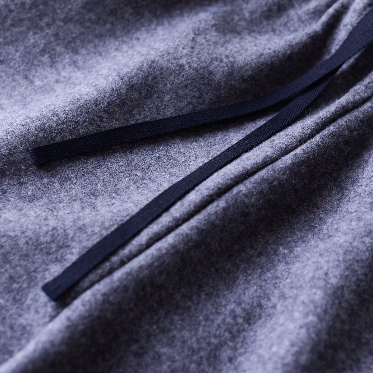 ウールナイロンリブヘムパンツ Gray Melange