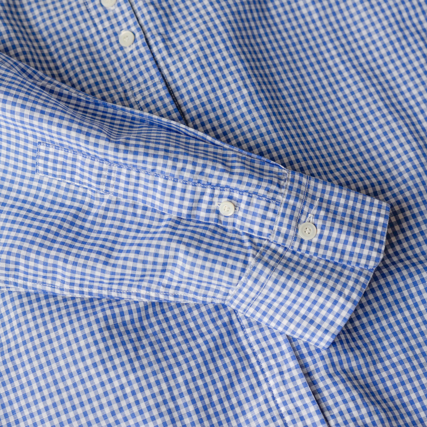 コットンリネンリラックスシャツ Off White×Blue