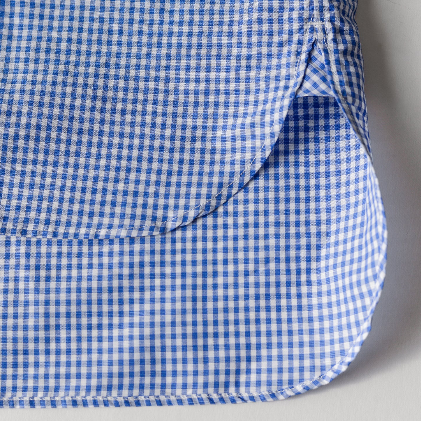 コットンリネンリラックスシャツ Off White×Blue