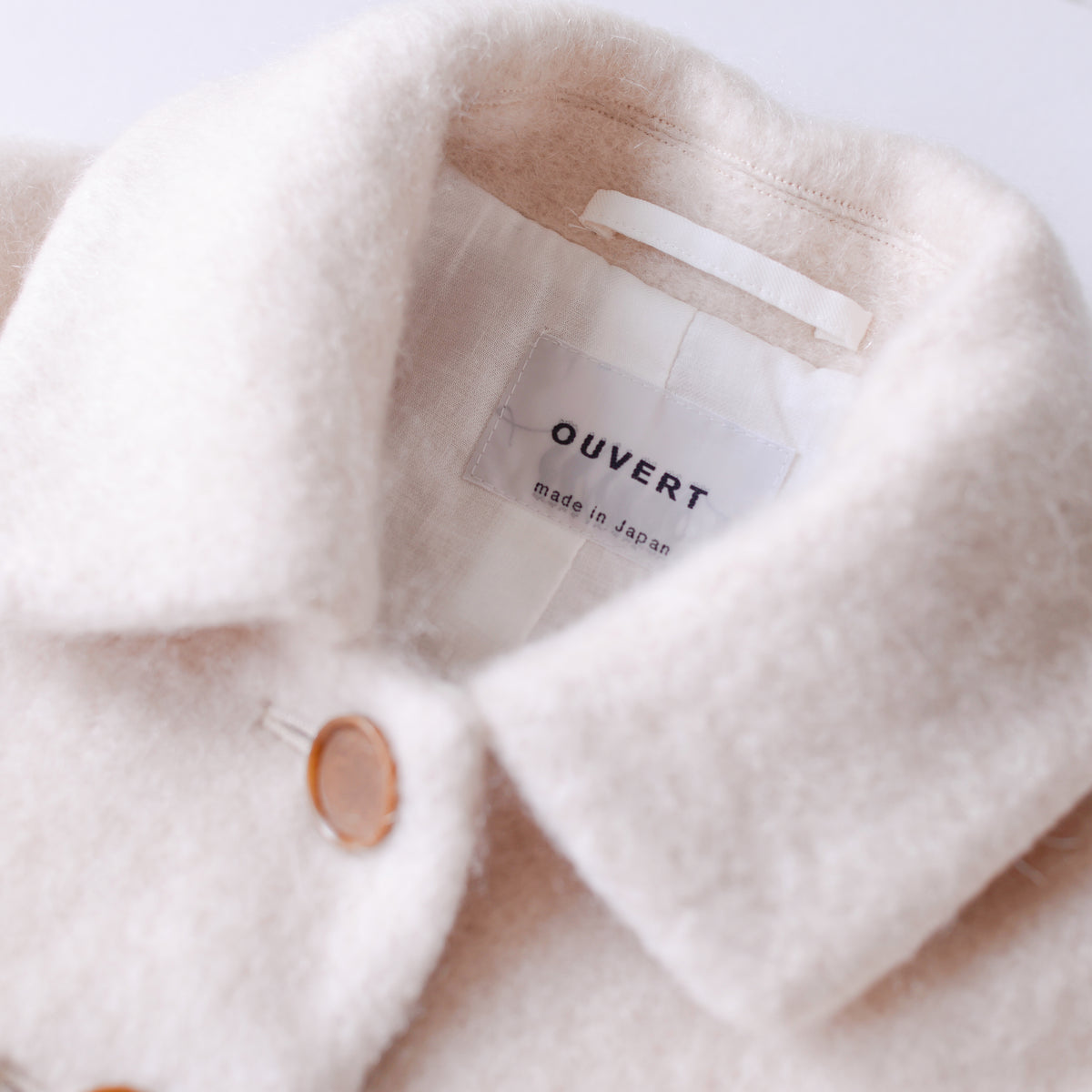 ウールシャギーマックコート Off White