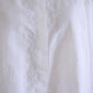 コットンリネンフリルネックシャツ Off White