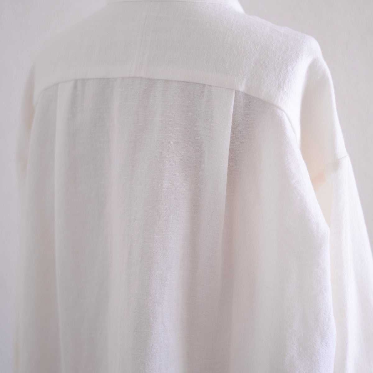 リネンウールパフスリーブブラウス Off White