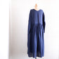 コットンリネン2ウェイギャザーワンピース Blue