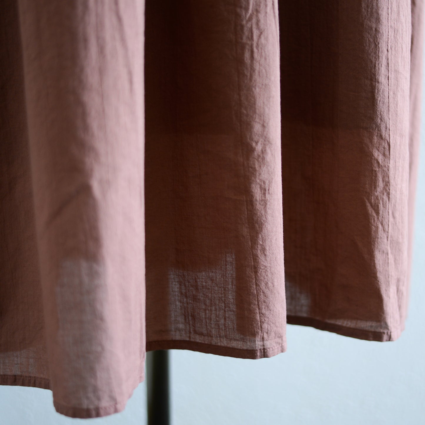 コットンリネン2ウェイギャザーワンピース Brown