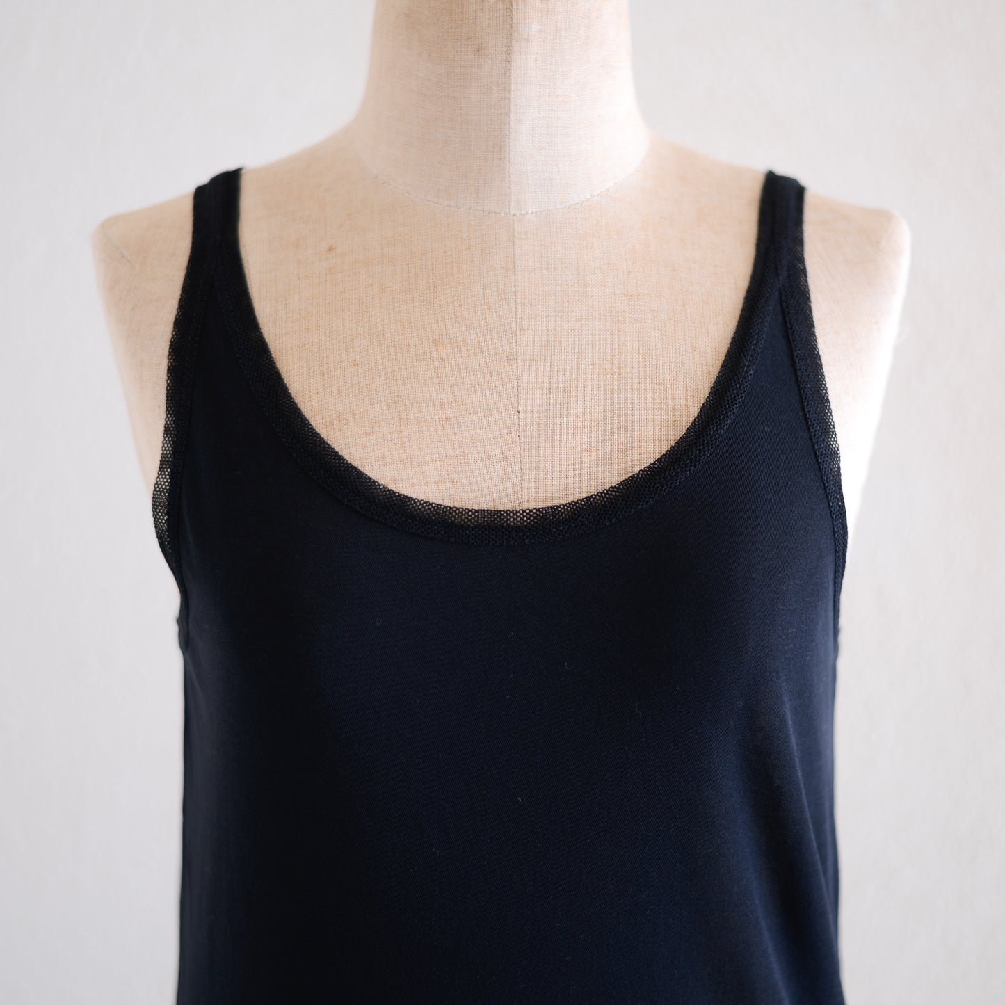 コットンチュールタンクトップ Black