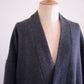 ソフトウールノーカラーコート Charcoal Gray