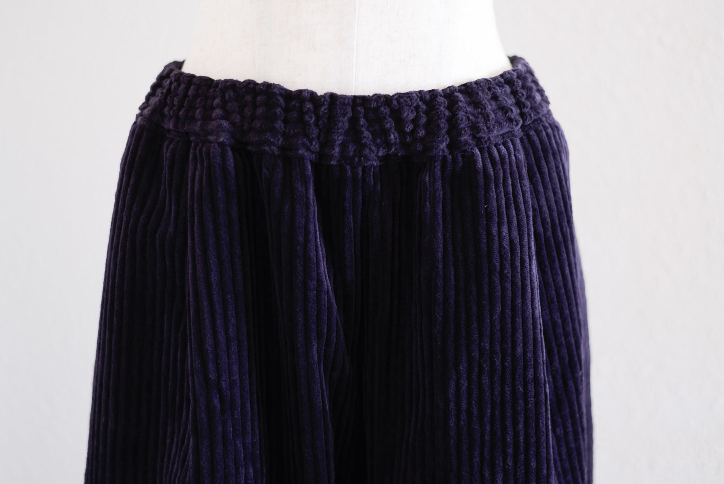 Corduroy wide pants Purple