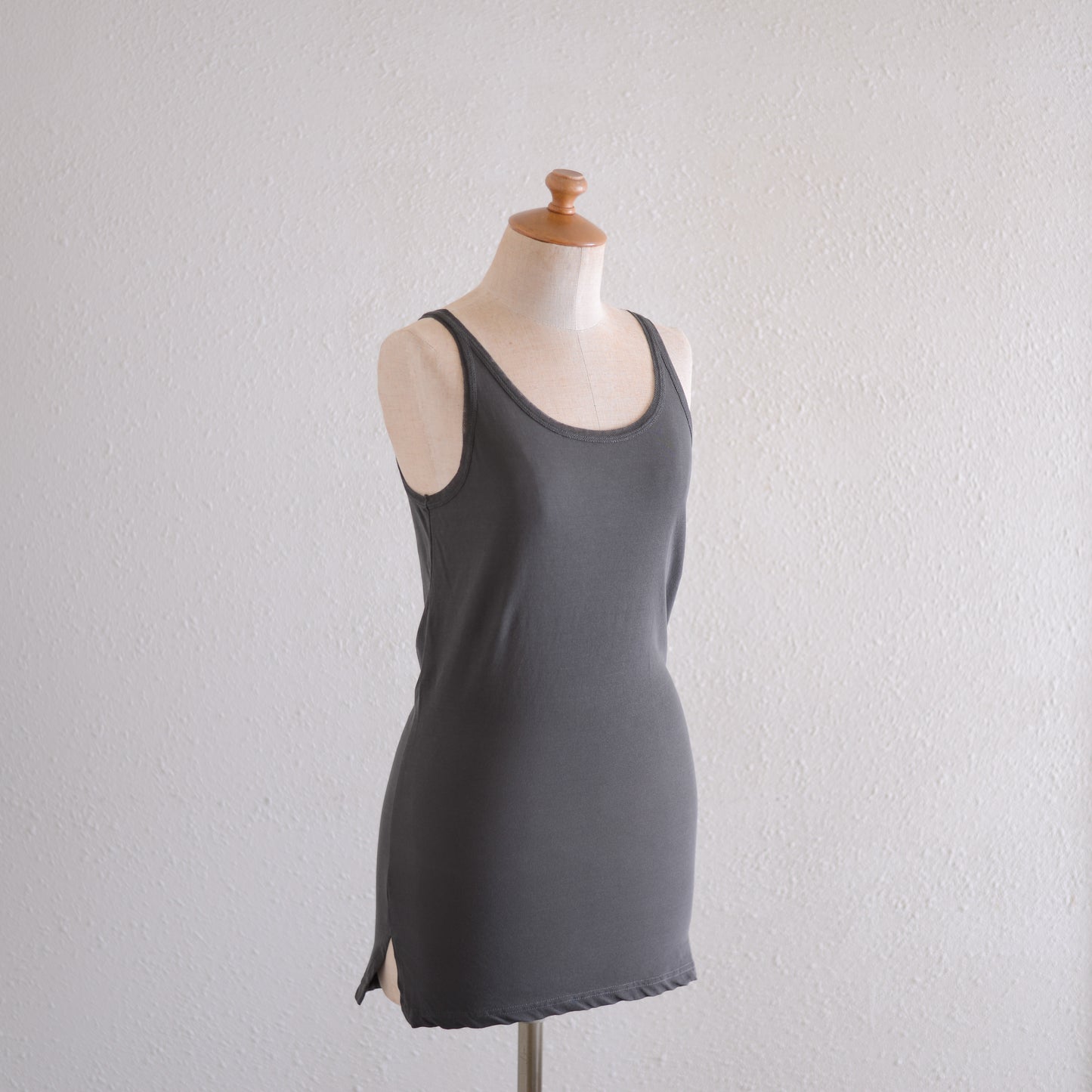 コットンチュールタンクトップ Charcoal Gray