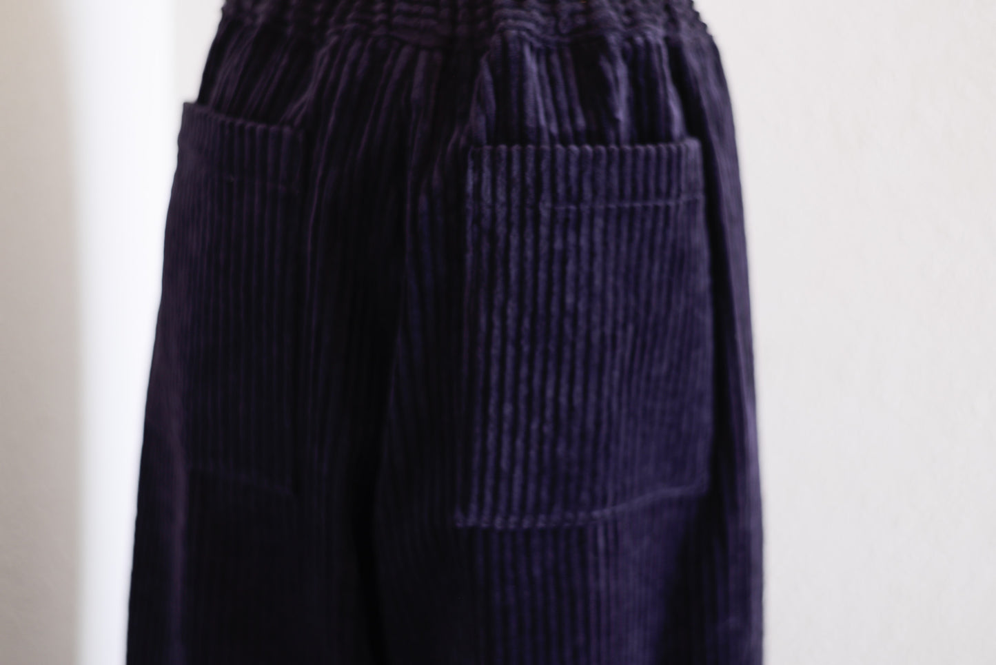 Corduroy wide pants Purple