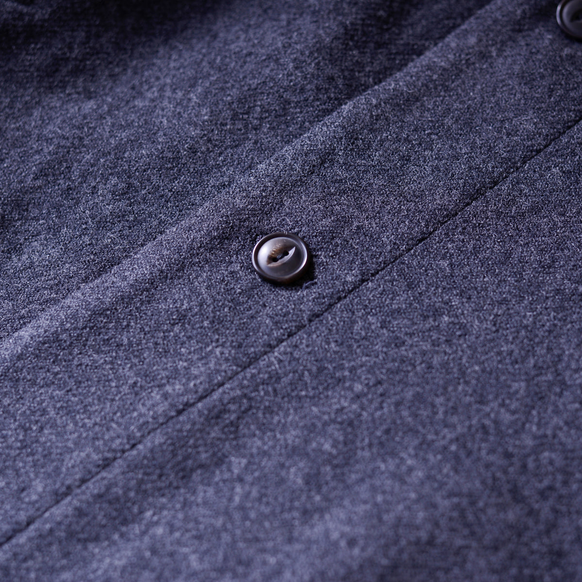 ソフトウールノーカラーコート Charcoal Gray