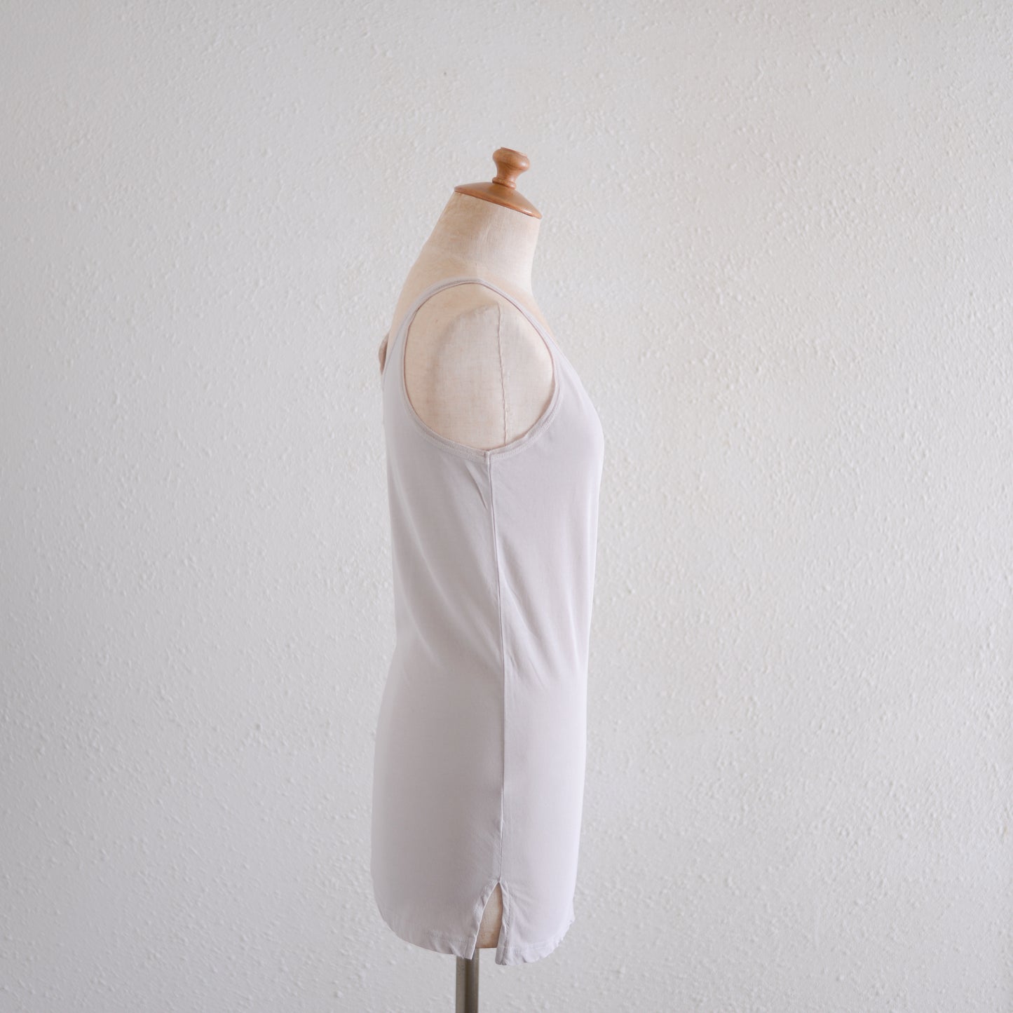 Cotton tulle tank top in Gray