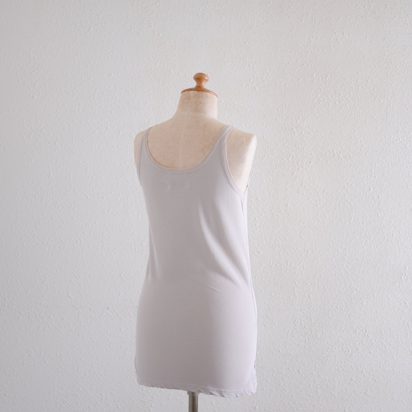 Cotton tulle tank top in Gray