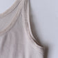 Cotton tulle tank top in Gray