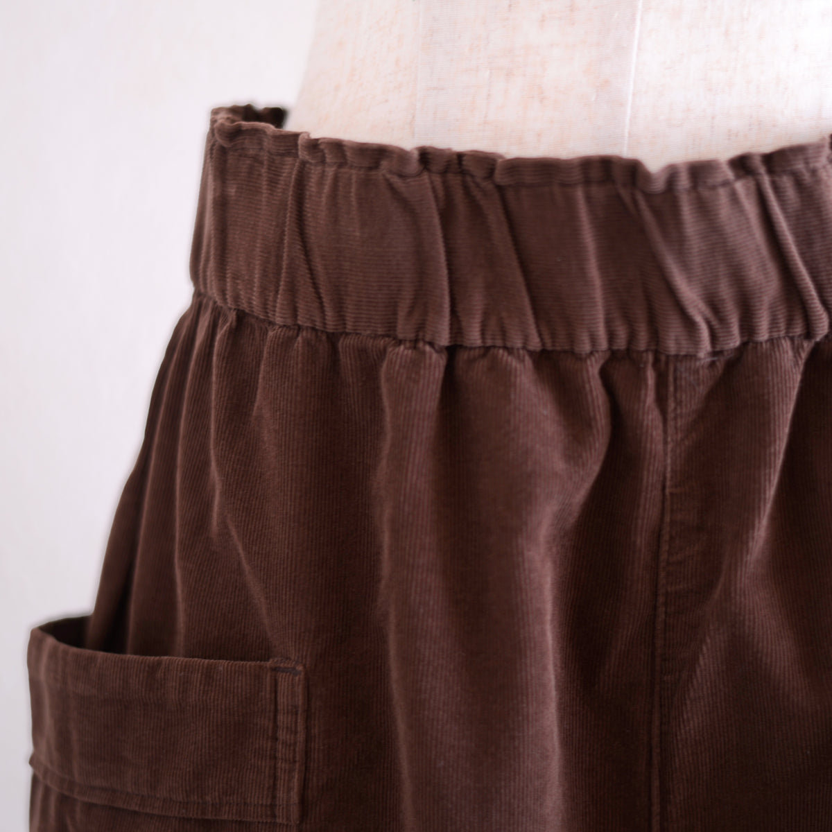 코튼 사이드 포켓 이지 팬츠 Brown