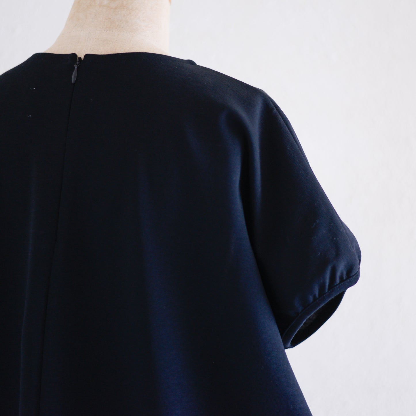 コットンプチスリーブワンピース Black