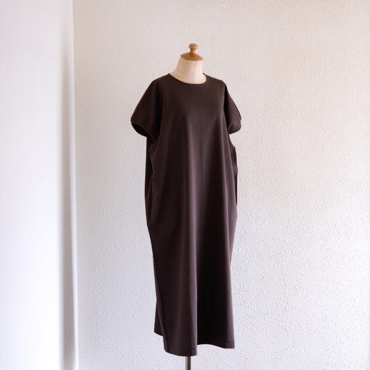 コットンプチスリーブワンピース Brown