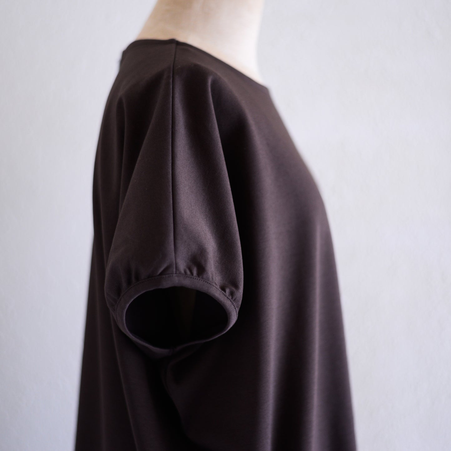 コットンプチスリーブワンピース Brown