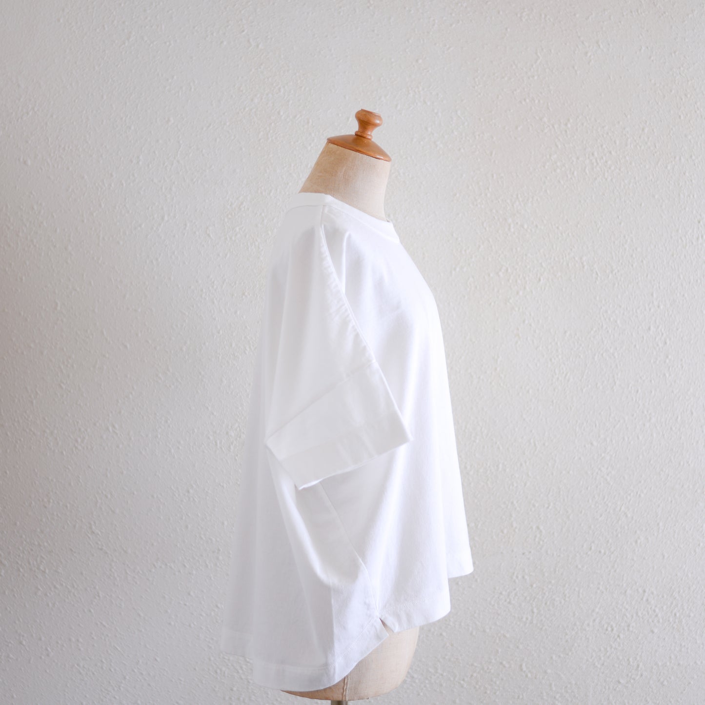 コットンドロップショルダーTシャツ Off White