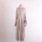 リネンレーヨンギャザーウエストワンピース Beige