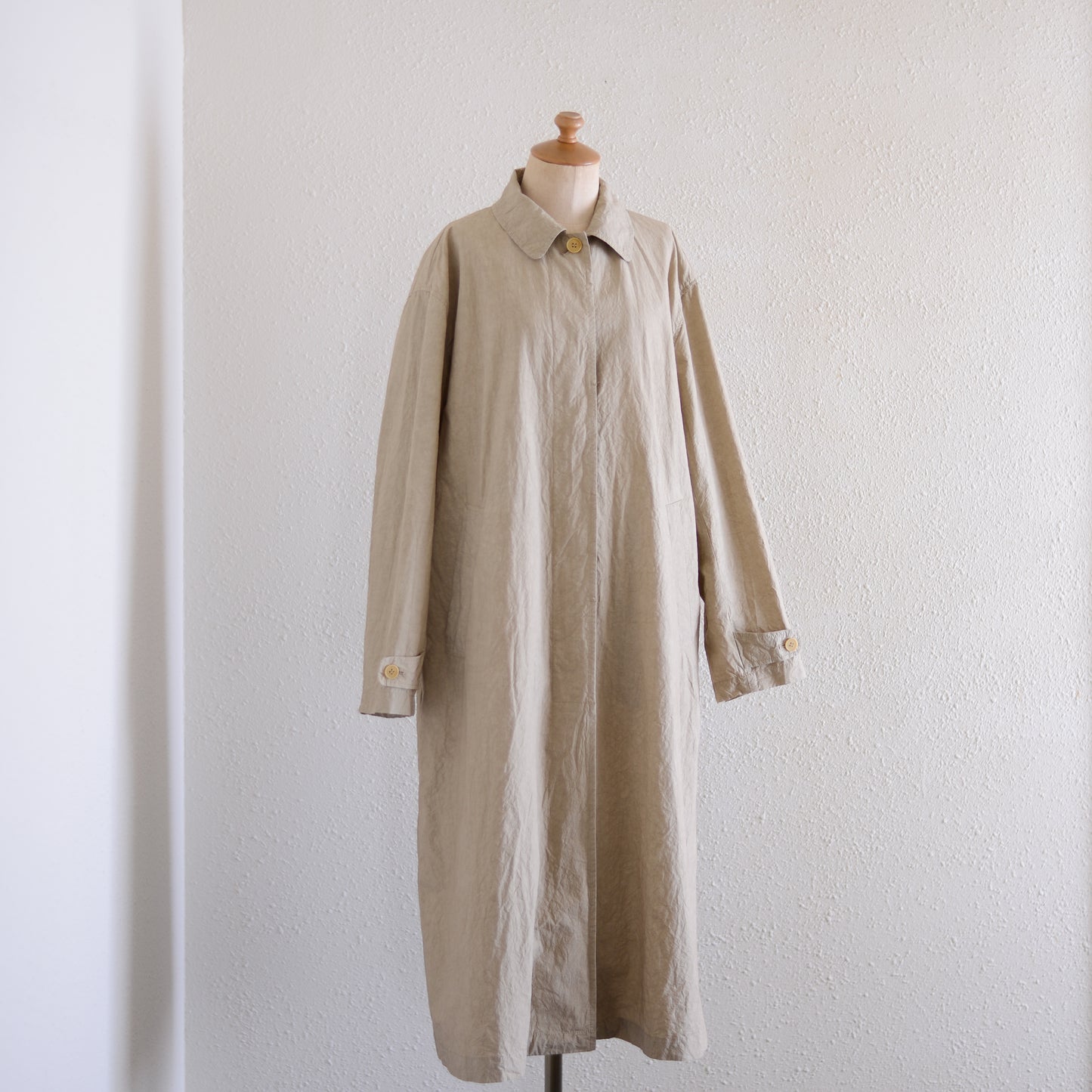 コットンリネンバルマカーンコート Beige
