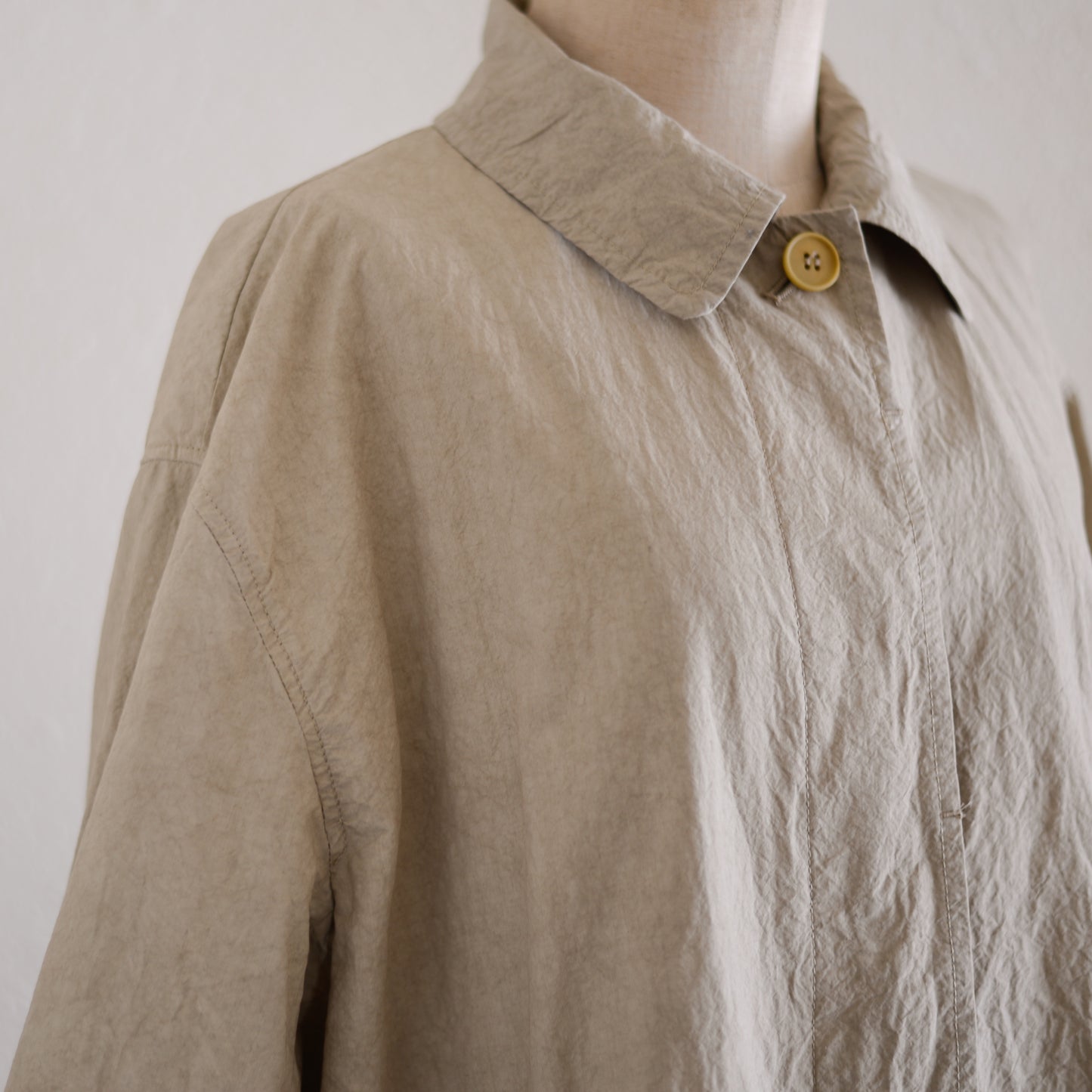 コットンリネンバルマカーンコート Beige