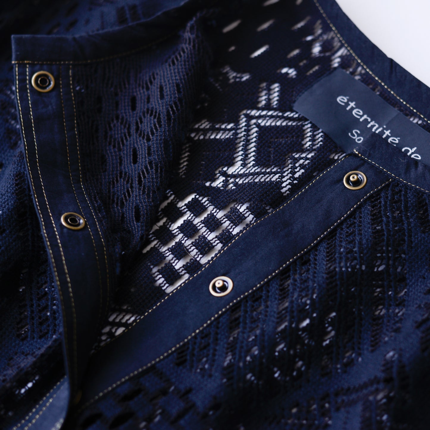 コットンクロシェジャケット Black