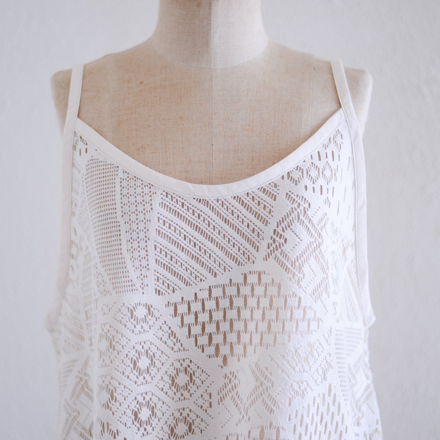 コットンクロシェキャミソール Ivory